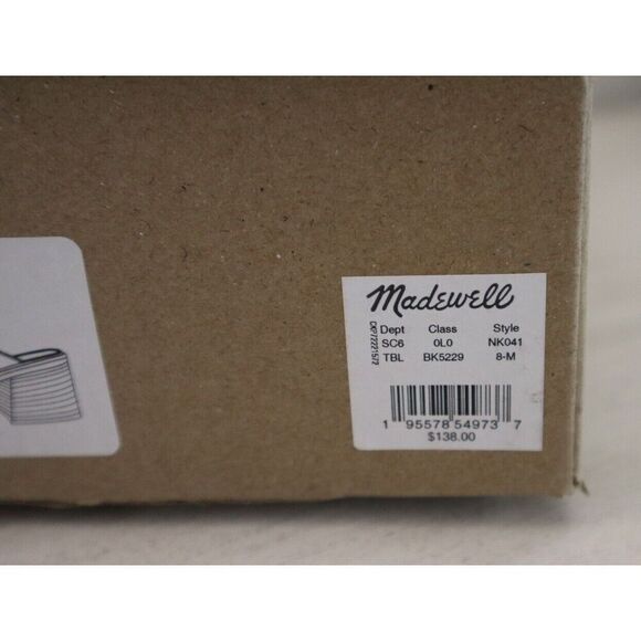 Madewell Women's Sz 8M Black Leather The Saige Double Strap Heeled Sandals - Picture 11 of 11